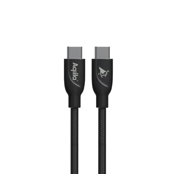 USB-C till USB-C Kabel 3m | 240W Snabbladdning | Flätad Laddningskabel för Laptop, Smartphone & Surfplatta | Aqiila Cablebird CB13