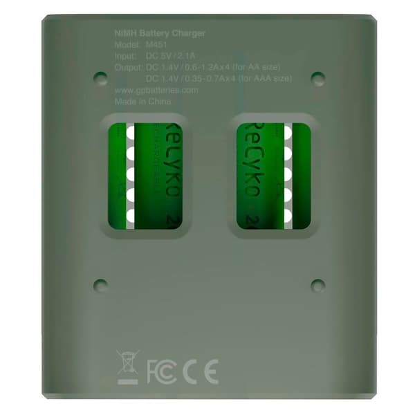 Gp Batteries 51/270 4-ports Usb-oplader Med 4xaa Nimh 2600mah Sort
