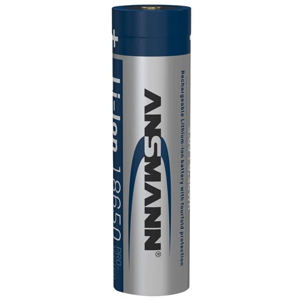 Ansmann Li-ion 18650 3400mah 3.6v Micro-usb 1307-0003 Batterier Blå,Søvfarvet