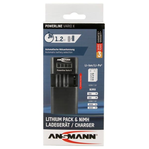 Ansmann Vario X 1000mah Batterioplader Sort