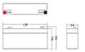Miniatyrbillede 4 af 9: Green Cell AGM18 UPS-batteri 12 V 2,3 Ah