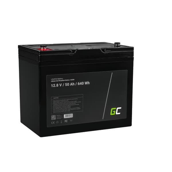 Green Cell CAV06 bilbatteri Lithiumjernfosfat (LiFePO4) 50 Ah 12,8 V Marine / Fritid