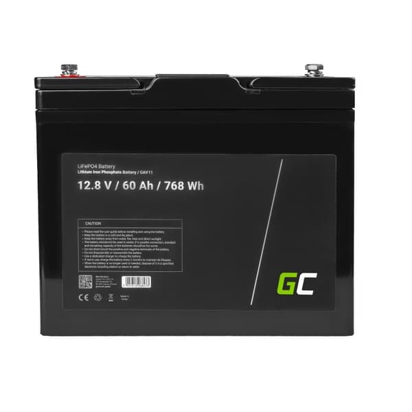 Green Cell CAV11 bilbatteri Lithiumjernfosfat (LiFePO4) 60 Ah 12,8 V Marine / Fritid