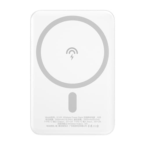 Dudao K14S Trådlös Powerbank 5000mAh 10Watt – Vit