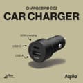 Miniatyrbild 2 av 3: Billaddare 32W USB C till Lightning – Aqiila Cablebird CS22 + Powerbird CC2 Snabbladdare USB-A & USB-C för Bil