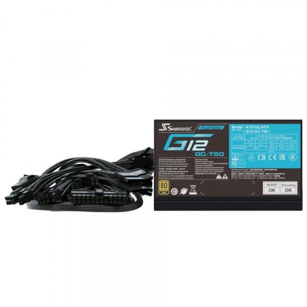 Seasonic G12 GC-750 ATX-strømforsyning, 750 W (2024)