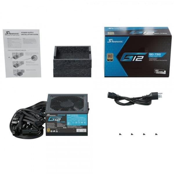 Seasonic G12 GC-750 ATX-strømforsyning, 750 W (2024)
