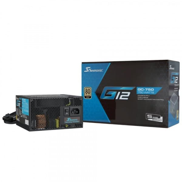 Seasonic G12 GC-750 ATX-strømforsyning, 750 W (2024) Sort