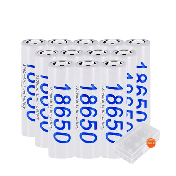 PALO 18650 Batteri, 3200mAh Kapacitet, 3.7V Spænding,12 stk.