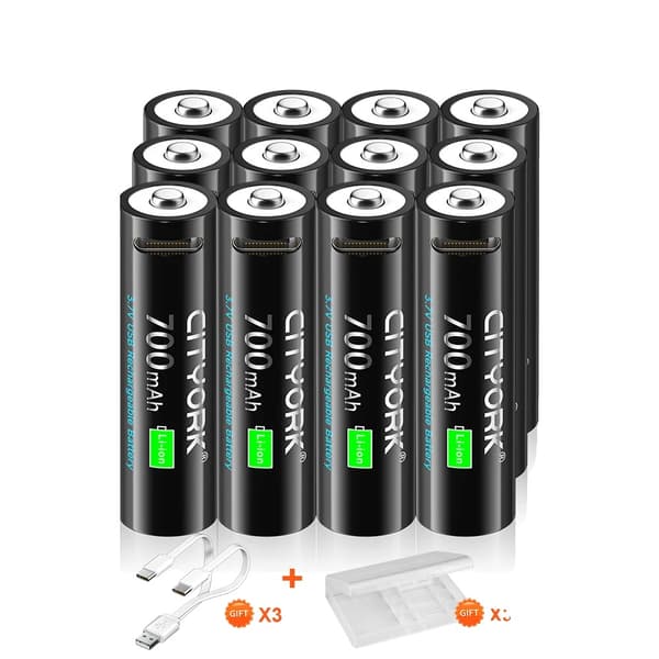 14500 Ladattava Akka, 700mAh Kapasiteetti, Nopea Lataus,12 kpl paristot