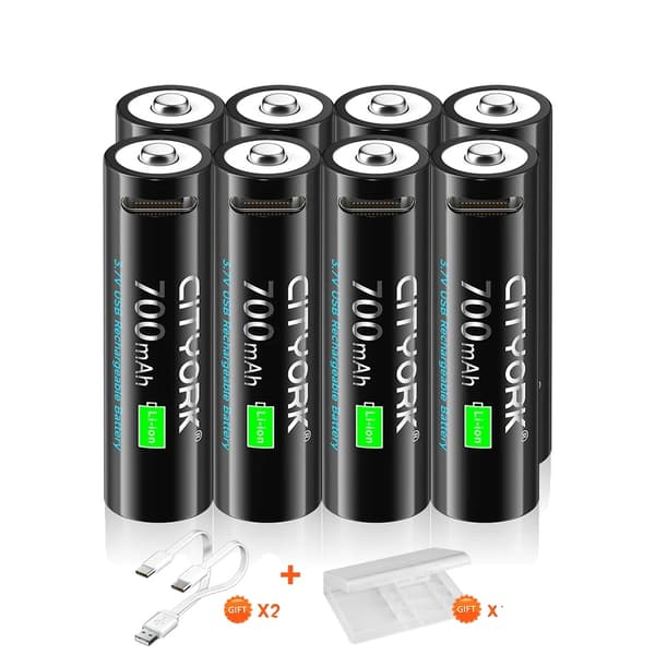 14500 Genopladeligt Batteri, 700mAh Kapacitet, Hurtig Opladning,8 stk. Batterier