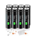 Miniatyrbillede 1 af 2: 14500 Genopladeligt Batteri, 700mAh Kapacitet, Hurtig Opladning,8 stk. Batterier