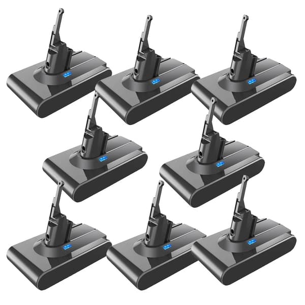 V8 Erstatningsbatteri, 21,6V, Høj kapacitet 6000mAh,6000mAh 8stk, 21.6V