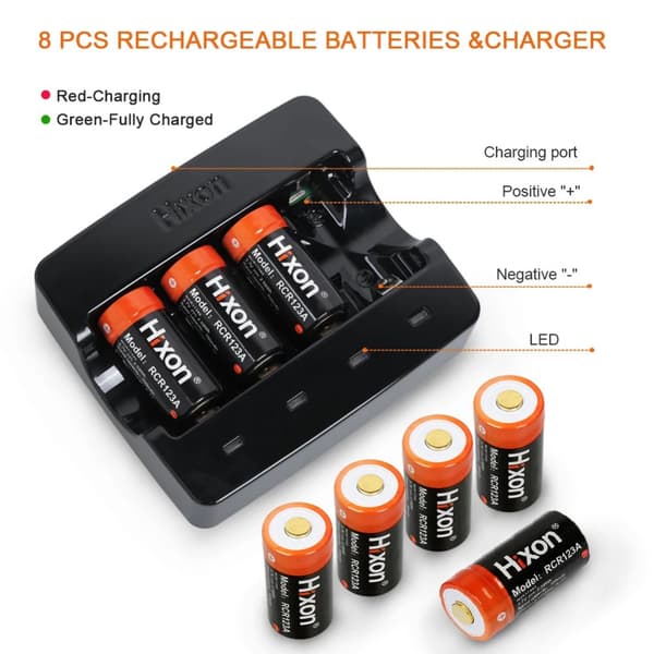 Genopladeligt Li-Ion batterisæt, 700mAh kapacitet, smarte beskyttelsesfunktioner,8 pc hvidt EU -stik, 3.7V