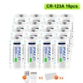 Miniatyrbillede 2 af 2: CR123A genopladeligt batteri, 3,7V spænding, 2650mWh kapacitet,16 stk. Batteri