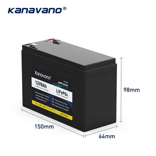 12V Lifepo4 Akupaketti, 8Ah Kapasiteetti, Nopea Lataus,12,8 V 8AH