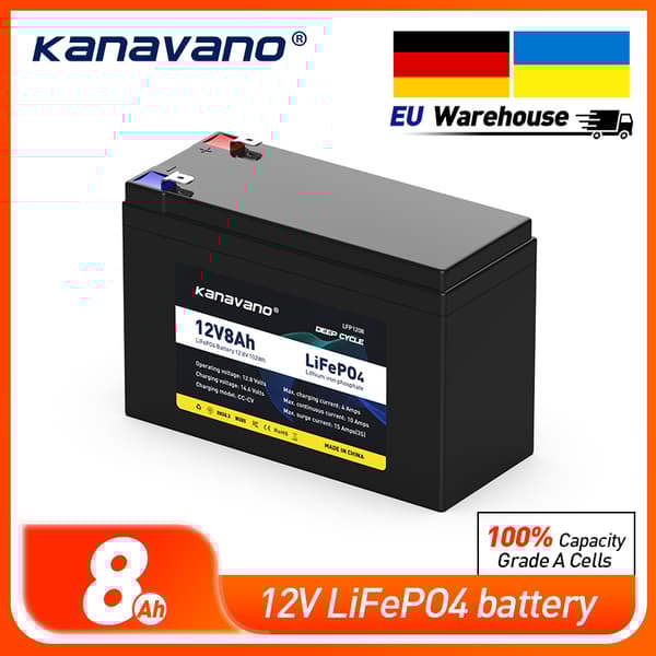 12V Lifepo4 Akupaketti, 8Ah Kapasiteetti, Nopea Lataus,12,8 V 8AH
