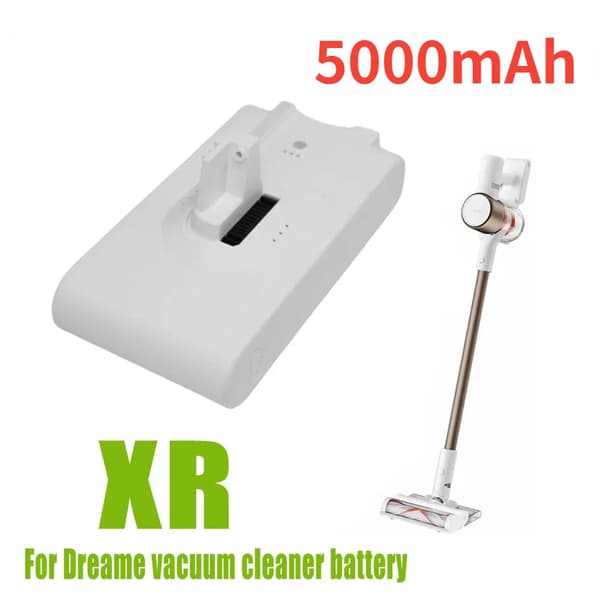 Ersättningslitiumbatteri för Dreame dammsugare, 5000mAh kapacitet, 25.2V spänning,XR