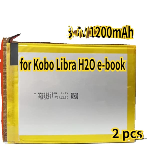 Ladattava Li-ion akku, 1200mAh kapasiteetti, yhteensopiva Kobo Libra H2O:n kanssa, CE-sertifioitu