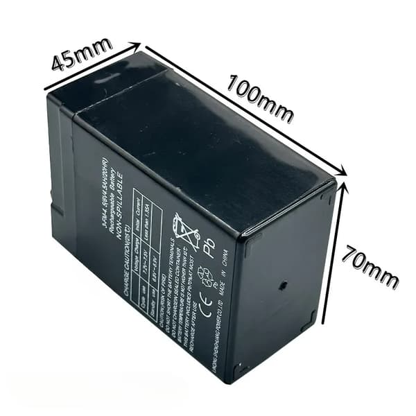 6V blysyrebatteri, 4500mAh kapacitet, kompakt størrelse, letvægtsdesign