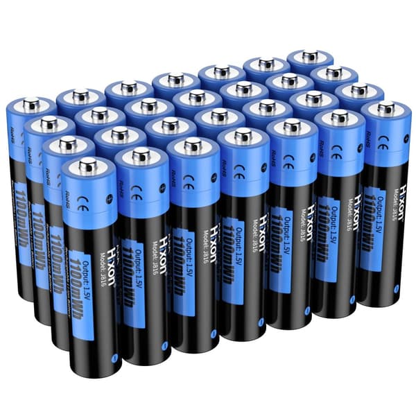 Genopladeligt Lithium AAA-batteri, 1100mWh kapacitet, 1,5V udgang,28PC batteri