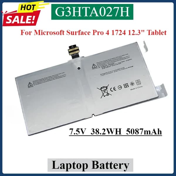 G3HTA027H DYNR01 Batteri, 7.5V Spænding, 38.2WH Kapacitet,G3HTA027H DYNR01