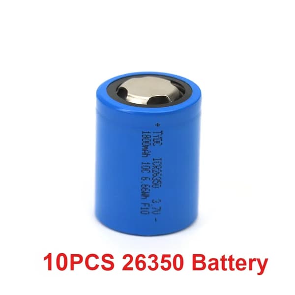 26350 Lithiumbatteri, 1800mAh kapacitet, 10C høj afladningshastighed,10 STK 26350 batteri