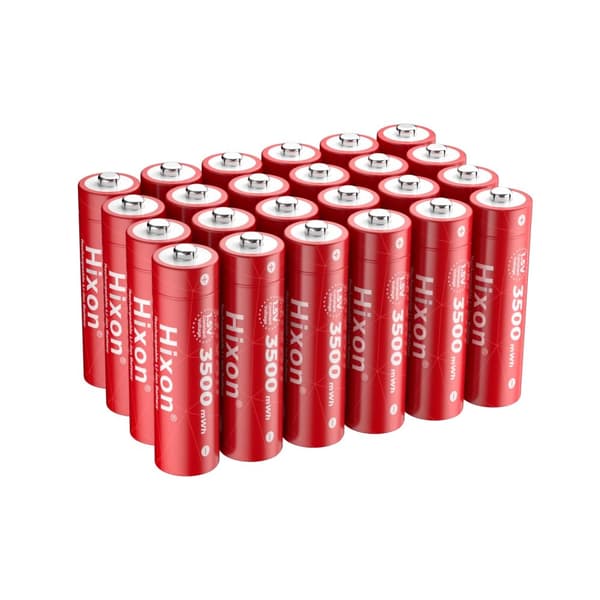 Hixon AA Lithiumbatteri, 3500mWh kapacitet, 1,5V spænding,1,5V, 24 stk. batteri