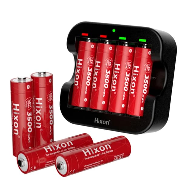 Hixon AA Litiumbatteri, 3500mWh kapacitet, 1.5V spänning,1,5V, 8-delars batteriuppsättning
