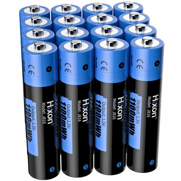 Genopladeligt AAA-batteri, 1100mWh kapacitet, hurtig opladning på 2 timer,16 PC batteri