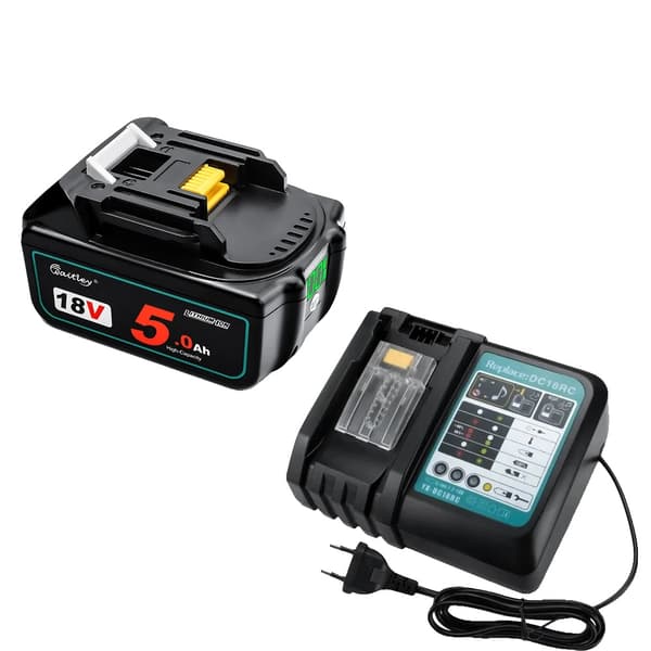 Waitley 18V Batteri, 5Ah Kapacitet, Li-Ion Teknik,Kombinationsuppsättning A