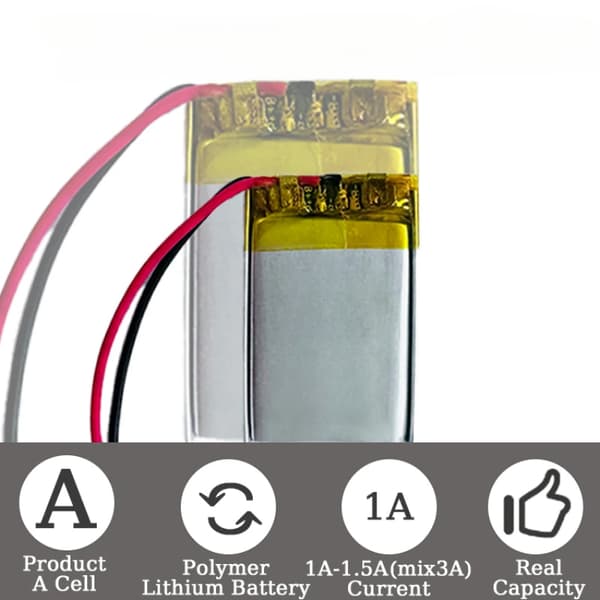 GPS MP3 MP4 Körningsinspelare Batteri, 150mAh Kapacitet, Kompakt Storlek,302030-150mAh 10st, 3,7V