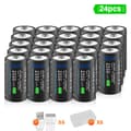 Miniatyrbillede 2 af 2: Genopladeligt CR123A-batteri, 2550mWh kapacitet, alsidigt til lommelygter,24 stk 16340 batteri