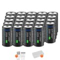 Miniatyrbillede 1 af 2: Genopladeligt CR123A-batteri, 2550mWh kapacitet, alsidigt til lommelygter,24 stk 16340 batteri