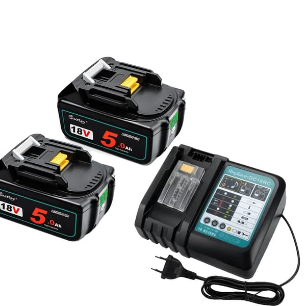 Waitley 18V Batteri, 5Ah Kapacitet, Li-Ion Teknik,Kombinationsuppsättning B