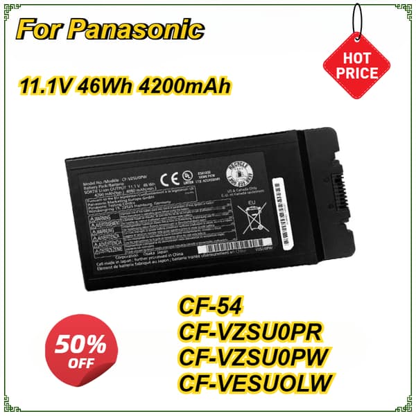 CF-54 Laptopbatteri, 11,1V spænding, 4200mAh kapacitet, certificerede sikkerhedsstandarder