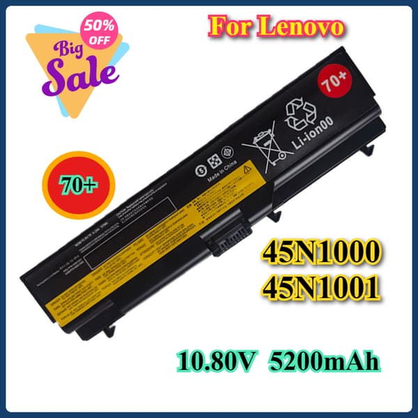 Laptopbatteri til Lenovo ThinkPad, 5200mAh kapacitet, 6 celler, Li-Ion type