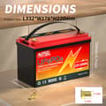 Miniatyrbillede 2 af 2: LiFePO4-batteri, 12V 100Ah, lang cykluslevetid,12V 100Ah