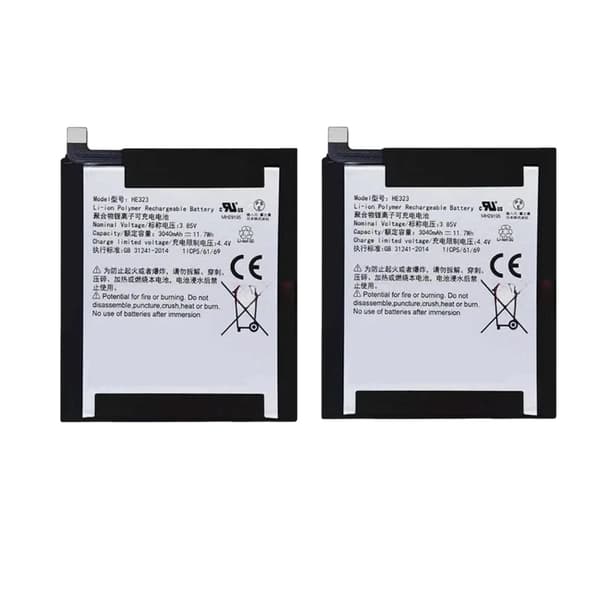 Li-ion polymer genopladeligt batteri, 3400mAh kapacitet, certificeret sikker,3040mAh 2stk