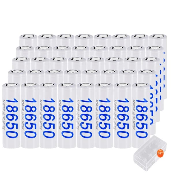 PALO 18650 Lithium Genopladelige Batterier, 3200mAh Kapacitet, 40 Styk Sæt,40 stk.