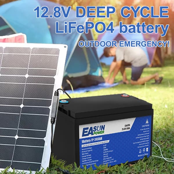 Easun Power Lifepo4 -akku, 6000 latausjaksoa, kevyt muotoilu,12V 100AH