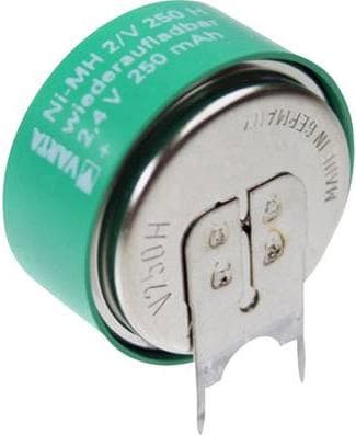 Varta V2/250H-SLF ++/- knapcellebatteri 250H NiMH 250 mAh 2,4 V 1 stk (610250-020359)