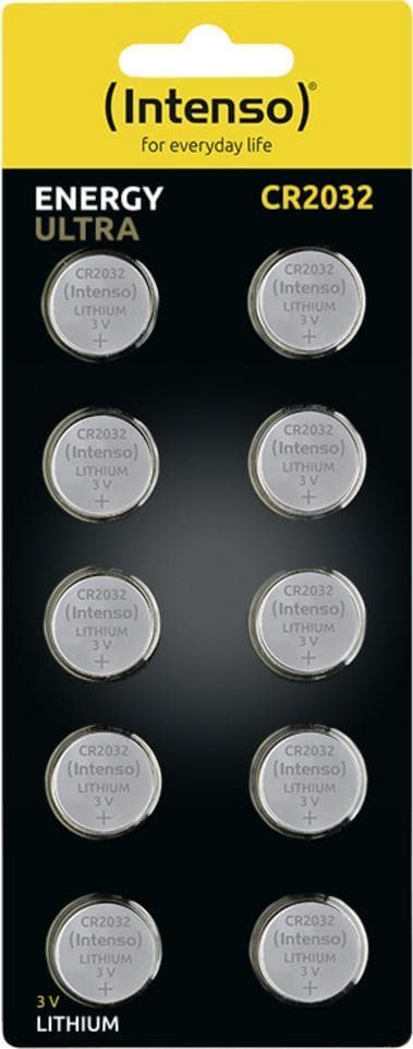 Intenso Lithium knapcelle - engangsbatteri - CR2032 - Lithium-Mangandioxid (LiMnO2) - 3 V - 10 stk(er) - 220 mAh (7502430)