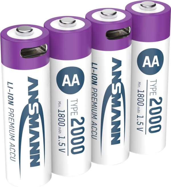 Ansmann Mignon (AA) batteri Li-Ion 2000 mAh 1,5 V 4 stk (1312-0036)