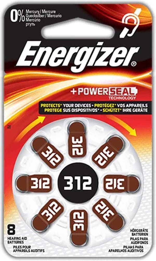 Energizer EN-53542574100 Zink-luftbatteri Pr41 1,4 V 8-blister