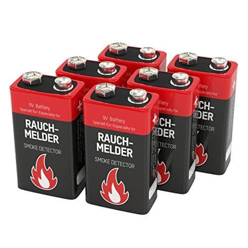 Røgdetektor batteri 9 V blok batteri alkalisk mangan 9 6 stk (1525-0001)
