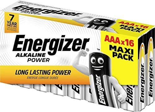 Energizer Power Micro (AAA) -paristo alkalimangaani 1,5 V 16 kappaleen pakkaus