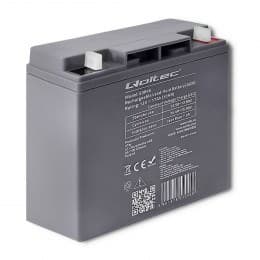 Qoltec AGM-batteri | 12V | 17Ah | Vedligeholdelsesfrit | Effektivt | Lang levetid | til UPS, scooter