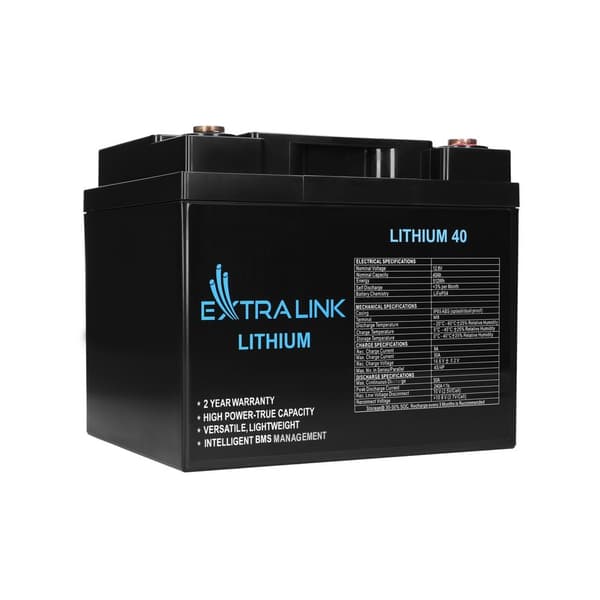 Extralink Ackumulator LiFePO4 40AH 12.8V, BMS