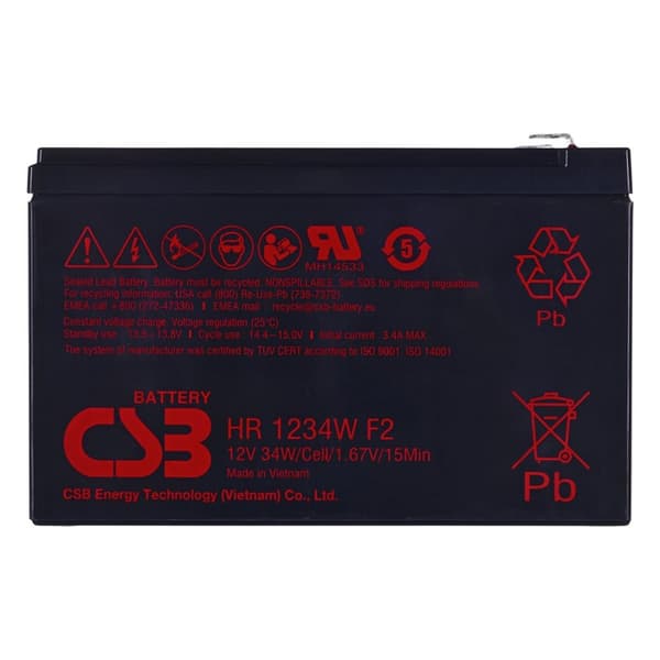 Batteri HR1234WF2 CSB 9Ah 12V